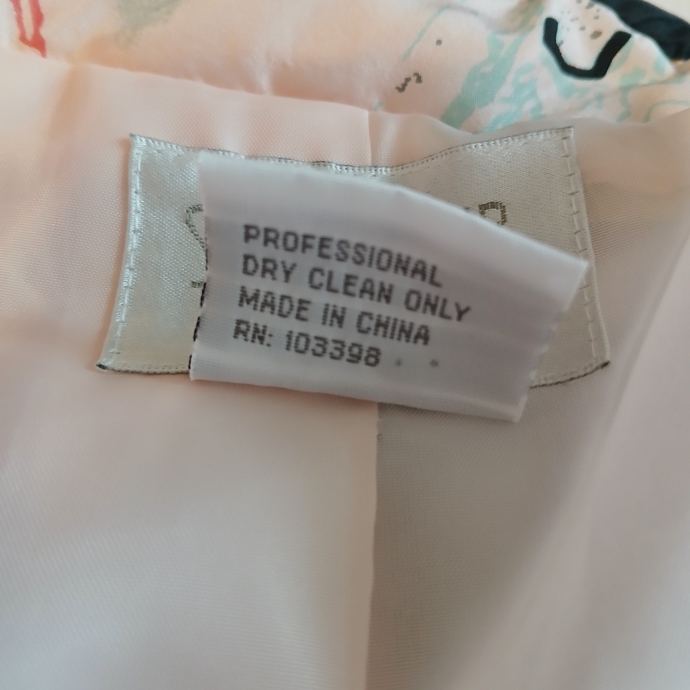 Vintage 100% Silk Womens Jacket Pink Silk Club Petite Size PS - Picture 10 of 11